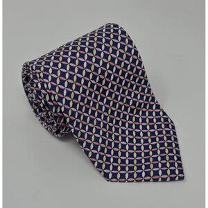 Battistoni‎ Silk Neck Tie Red Geometric Italy Barneys made in italy